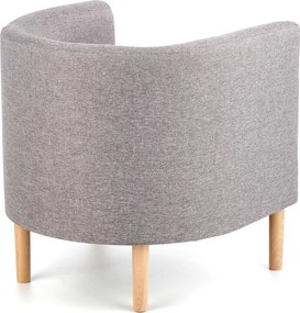 Tapicerowany fotel na drewnianych nóżkach Clubby