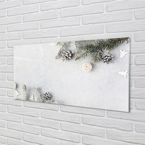 Panel szklany do Kuchni Leśne Szyszki i Gałązki