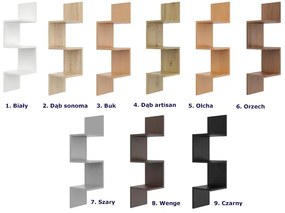 Skandynawska półka wisząca na kwiaty dąb sonoma A3-P83