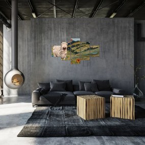 Obraz - Imitacja dzianego motywu (125x70 cm)