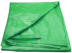 Płachta kryjąca z okami 4 x 6 m 100 g/m2, zielona