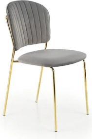 Krzesło tapicerowane K499 VELVET szare