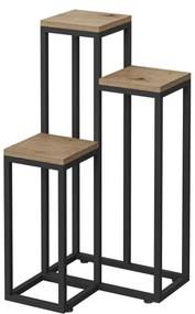 Potrójny stojak na kwiaty dąb artisan R7-G29