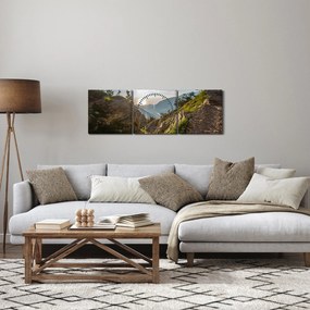 Obraz - Góra Olimp (z zegarem) (90x30 cm)