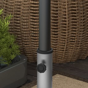Outsunny Podstawa pod Parasol z Granitu, 28 kg, Koła, dla Masztów 32/38/48mm, Szary