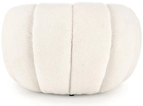 Fotel wypoczynkowy siedzisko waniliowy komfortowy tkanina pufa GASPAR