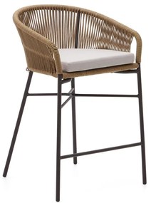 Beżowy metalowy/tapicerowany hoker ogrodowy Yanet – Kave Home