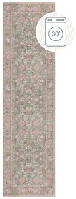 Jasnozielony chodnik odpowiedni do prania 60x230 cm Una Floral – Flair Rugs