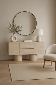 Komoda – 150 cm x 87 cm x 42 cm – trawertyn – płyta MDF