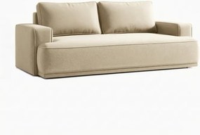 Sofa z Funkcją Spania CAMELIA Beżowa Boucle Nowoczesna