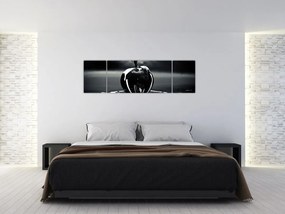 Obraz czarnego jabłka (170x50 cm)