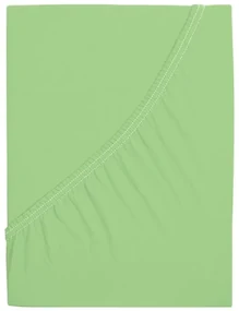 PrzytulneMieszkanie.pl Prześcieradło Jersey z mako bawełny LUXORA 180x200 cm jasnozielone