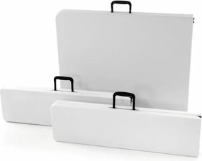 Komplet składany stół ogrodowy campingowy Garth 183 cm + 2 składane ławki