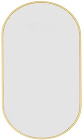 Złote lustro owalne minimalistyczne 100x50 cm F0-T79
