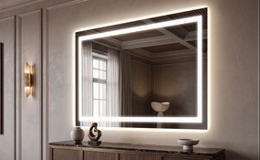 Nowoczesne Lustro Prostokątne do Salonu Podświetlane LED L15