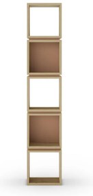 Ceglasty regał w dekorze dębu 32x167 cm Lofty – Marckeric