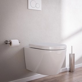 Miska WC wisząca bezkołnierzowa B-8030RDeska wolnoopadająca Soft-Close - Biały połysk