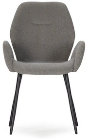 Szare tapicerowane fotele jadalniane zestaw 2 szt. Ansu – Marckeric