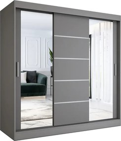 Przesuwna szafa antracytowa 200 cm H5-S38