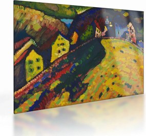 Obraz na szkle - Vasily Kandinsky, Houses at Murnau, reprodukcje (70x50 cm)