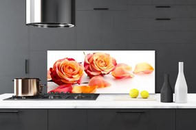 Panel Szklany Aksamitne Róże w Ogrodzie