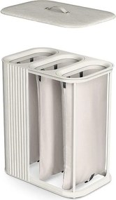 Beżowy bambusowy kosz na pranie 3x30 l Tota Trio Luxe – Joseph Joseph