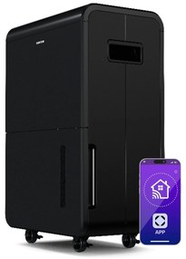 Klarstein DryFy Connect 70 osuszacz powietrza, 70 l/24 h, do 140 m², sterowanie za pomocą aplikacji, mobilny, zbiornik na wodę 8 l