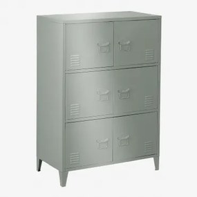 Szafka Z 6 Drzwiami Z Stali Pohpli Awokado - Sklum