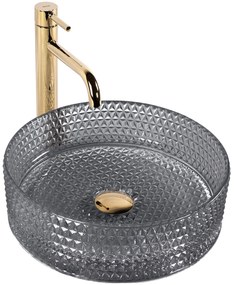 Umywalka nablatowa Rea Cristal 35 Black