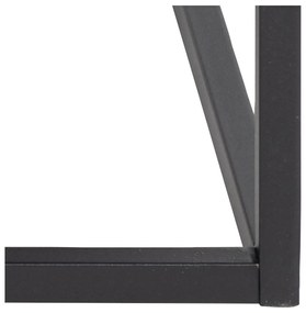 Czarny stolik z blatem w dekorze jesionu 80x80 cm Willford – Actona
