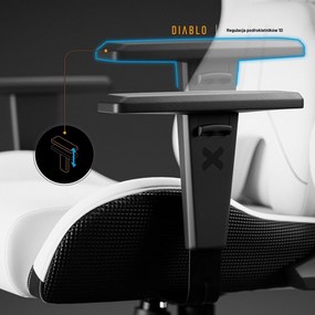 Fotel gamingowy materiałowy Diablo X-One Prime Normal Size, Ghosted White