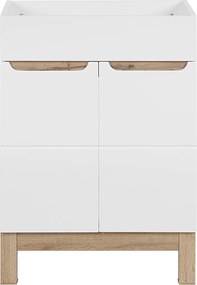 Stojąca szafka pod umywalkę wpuszczaną 60 cm, Bali 820, biała