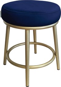 Taboret Ben tkanina Welur stelaż metalowy STOŁEK LOFT : Kolor Stelaża - Złoty, Kolor tkaniny - VELVET - MG16, Typ tkaniny - Velvet