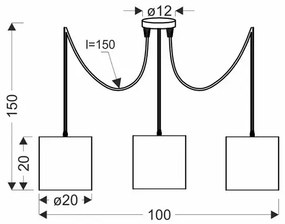 Industrialna lampa wisząca z regulacją wysokości - V146-Peluvio