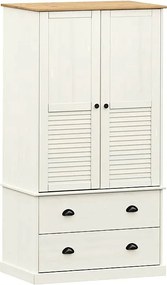 Szafa VIGO Biała 90x55x176 cm Lite Drewno Sosnowe