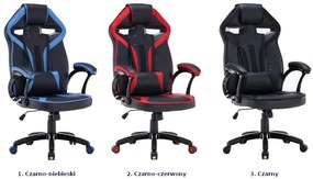 Fotel Czarny Nowoczesny Gamingowy R7-B17