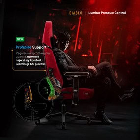 Fotel gamingowy Diablo X.Eye Prime, Normal Size, Bloody Mary