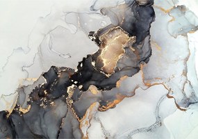 Obraz na płótnie Black&Gold Abstraction