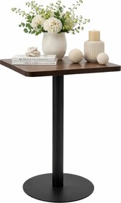 Kwadratowy nowoczesny stolik barowy ciemnobrązowy + czarny L1-D46