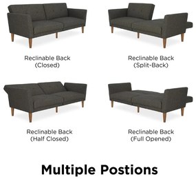 Szara rozkładana sofa 205 cm Regal – Novogratz