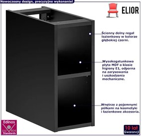 Czarny dolny regał łazienkowy D5-B07