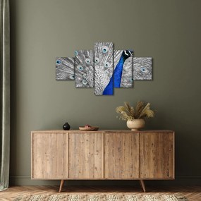 Obraz - niebieski paw (125x70 cm)