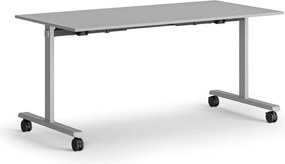 Mobilny stół MATCH, 160x80 cm, szara podstawa, szary