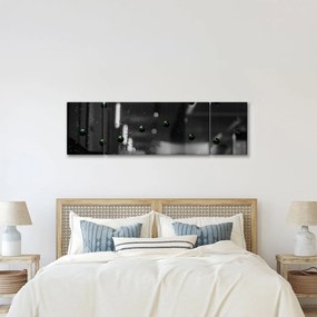 Abstrakcyjny obraz - zielone kulki (170x50 cm)