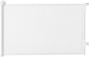 PawHut Rozsuwane ogrodzenie dla schodów i drzwi 0-140 cm z obsługą jedną ręką, dla dzieci i zwierząt, białe | Aosom PL