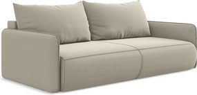 Kanapa 3-osobowa z funkcją spania - z tkaniny welwetowej - perłowy - NANEA