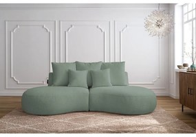 Jasnozielona sofa z materiału bouclé 260 cm Saint-Germain – Bobochic Paris