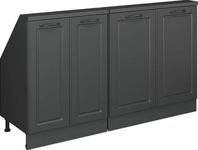 Szafka kuchenna na dach skośny antracytowy domek wiejski 140x46x81.6 r-line