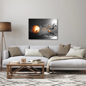 Obraz pomarańczowych abstrakcyjnych kul (70x50 cm)