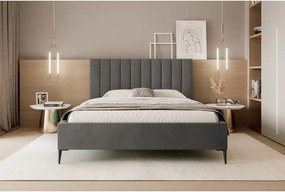 Łóżko Mona Slim III 160 Tkanina VELUTTO 18 stelaż drewniany
